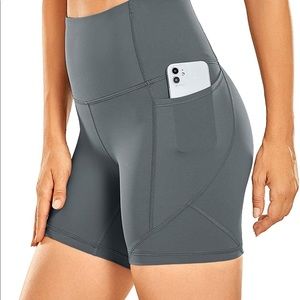 Grey 5 inch biker shorts